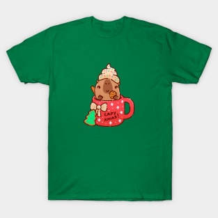 Cute capybara in a xmas mug T-Shirt